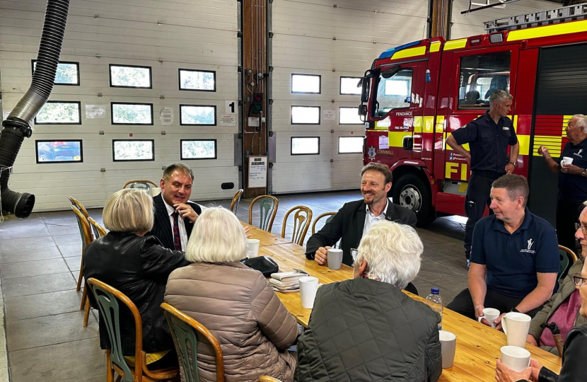 Talking to local firefighters