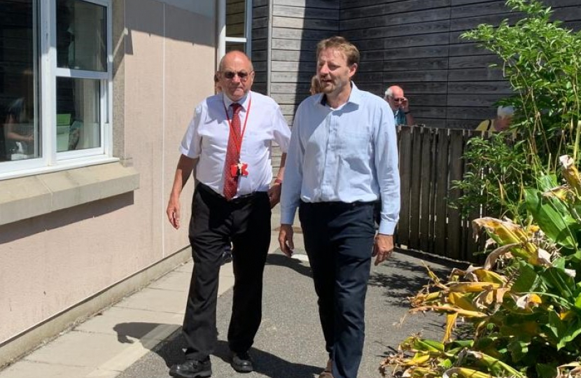 Derek with Brett Dye, head of Parc Eglos school