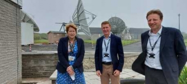 Tim Peake with Derek and Cllr Linda Taylor