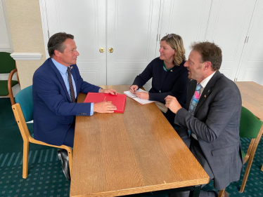 Derek with Nigel Huddleston and Cherilyn Mackrory