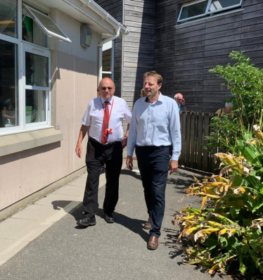 Derek with Brett Dye, head of Parc Eglos school